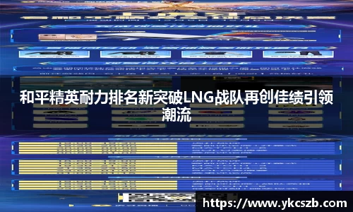 和平精英耐力排名新突破LNG战队再创佳绩引领潮流